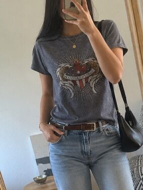 Harley-Davidson Women's Gray Heart Graphic Tee